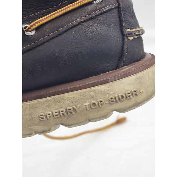 Sperry Top Sider Shoes Boot Mens 13M Non Marking Leather High Top Ankle Nautical - Picture 11 of 16